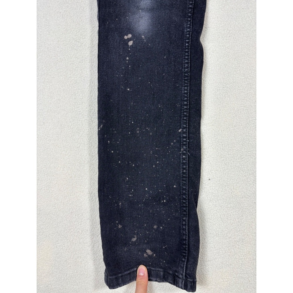 TPJ the Perfect Jean Mens Slim‎ Fit worn in Distressed Black Jeans 33x32 - Picture 3 of 8